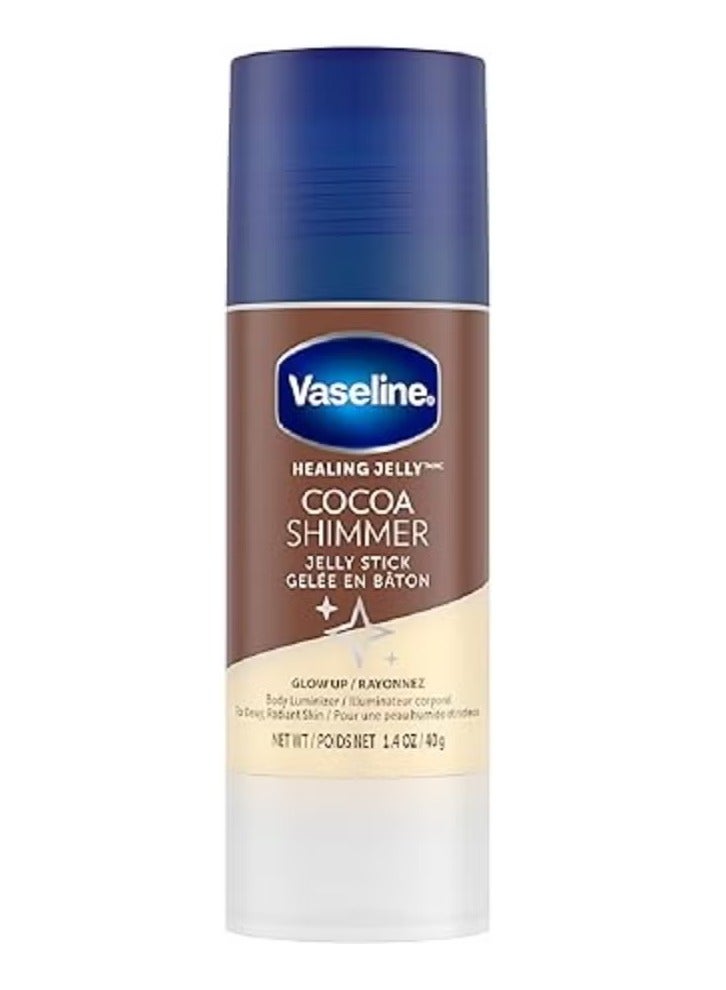 Vaseline Unilever Vaseline Cocoa Shimmer Jelly Stick GLOW UP Body Luminizer For Dewy Radiant Skin 40g - Image 1